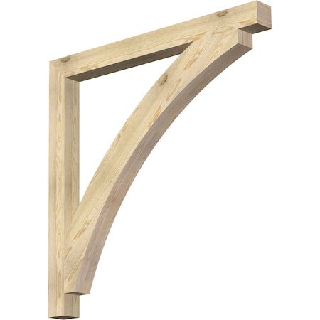 Thorton Block Rough Sawn Bracket, Douglas Fir, 4W X 48D X 48H